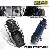 Universal adjustable motorcycle bottle holder black ABS plastic handlebar mount for sports bikes and naked bikes Biker Shoppee