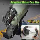 Universal adjustable motorcycle bottle holder black ABS plastic handlebar mount for sports bikes and naked bikes Biker Shoppee