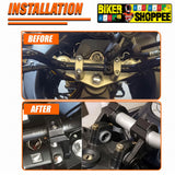 UNIVERSAL ADJUSTABLE MOTORCYCLE HANDLEBAR RISER | BIKER SHOPPEE