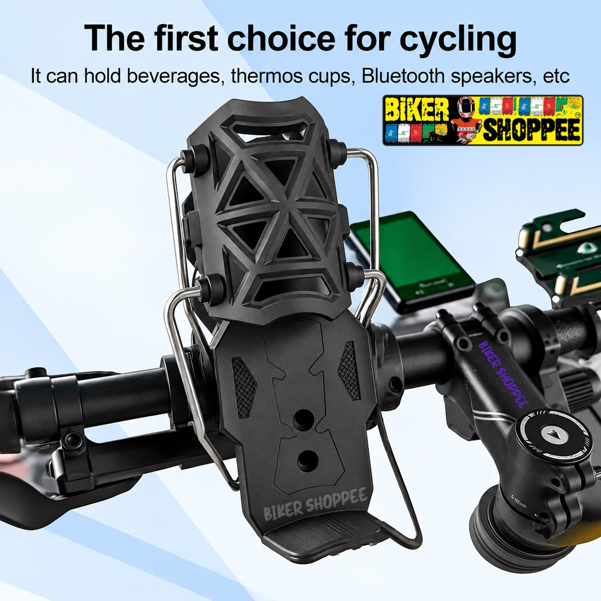 UNIVERSAL ADJUSTABLE MOTORCYCLE WATER BOTTLE HOLDER | BIKER SHOPPEE