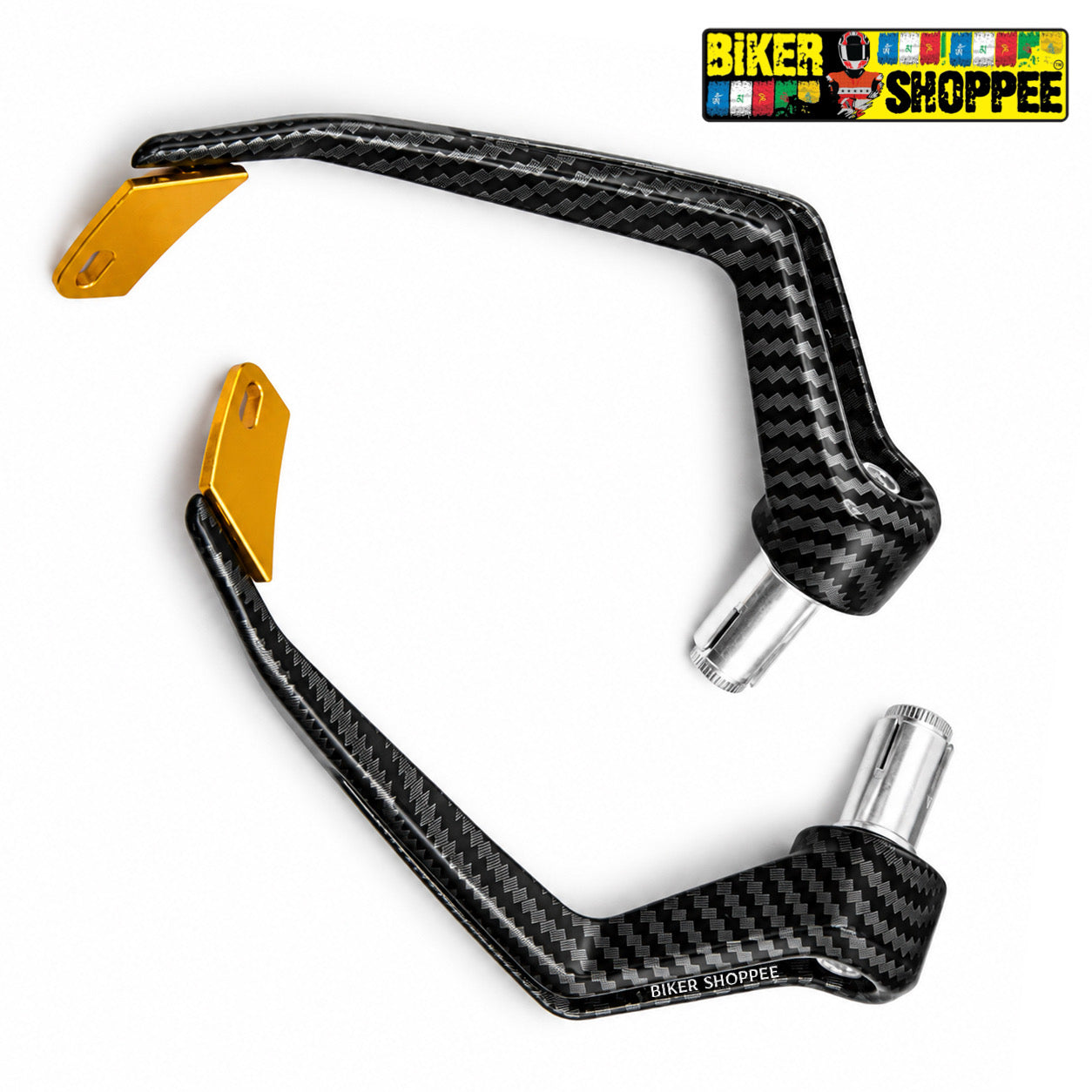 UNIVERSAL ELITE RACING CARBON LEVER GUARD GOLDEN | BIKER SHOPPEE