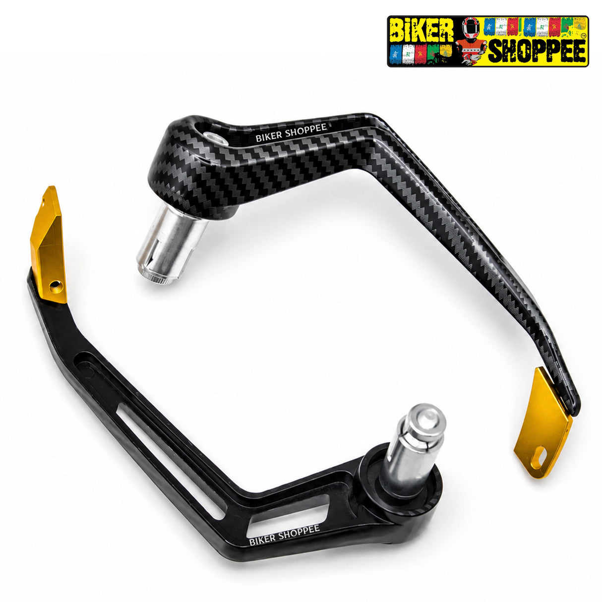 UNIVERSAL ELITE RACING CARBON LEVER GUARD GOLDEN | BIKER SHOPPEE