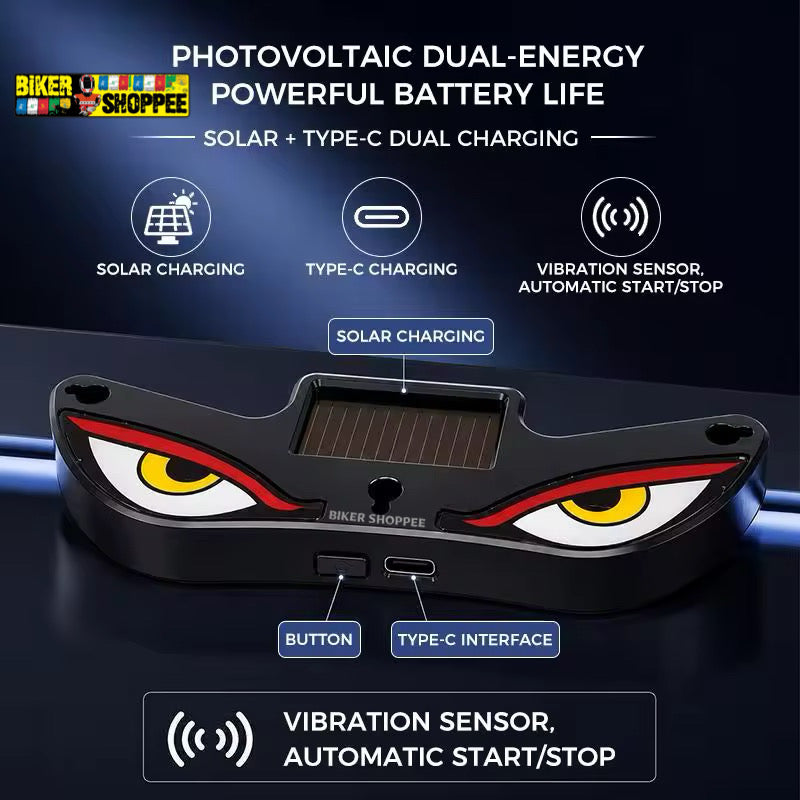 EVIL EYE SOLAR WARNING LIGHT FOR MOTORCYCLE | BIKER SHOPPEE