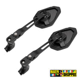 MOTORCYCLE CNC CARBON ANTI GLARE TOURING REAR VIEW MIRROR | BIKER SHOPPEE