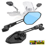 MOTORCYCLE CNC CARBON ANTI GLARE TOURING REAR VIEW MIRROR | BIKER SHOPPEE