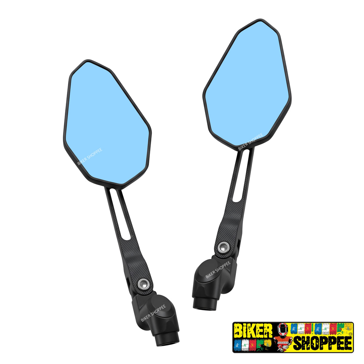 MOTORCYCLE CNC CARBON ANTI GLARE TOURING REAR VIEW MIRROR | BIKER SHOPPEE
