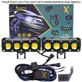 FOUR SHOT LED FOG LIGHT WITH WIREHARNESS AND SWITCH MOTOX