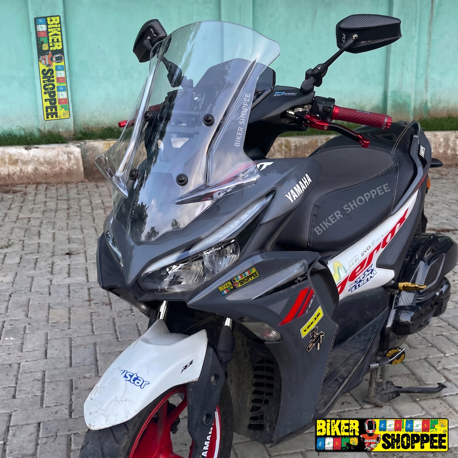 YAMAHA AEROX 155 TOURING VISOR TRANSPARENT | BIKER SHOPPEE