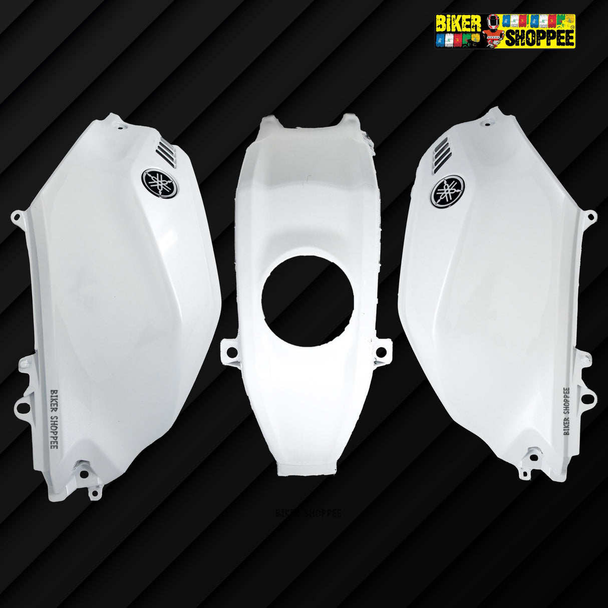 Yamaha R15 V4 full body kit white color complete fairing set with tank and side panels Biker Shoppee