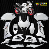 Yamaha R15 V4 full body kit white color complete fairing set with tank and side panels Biker Shoppee