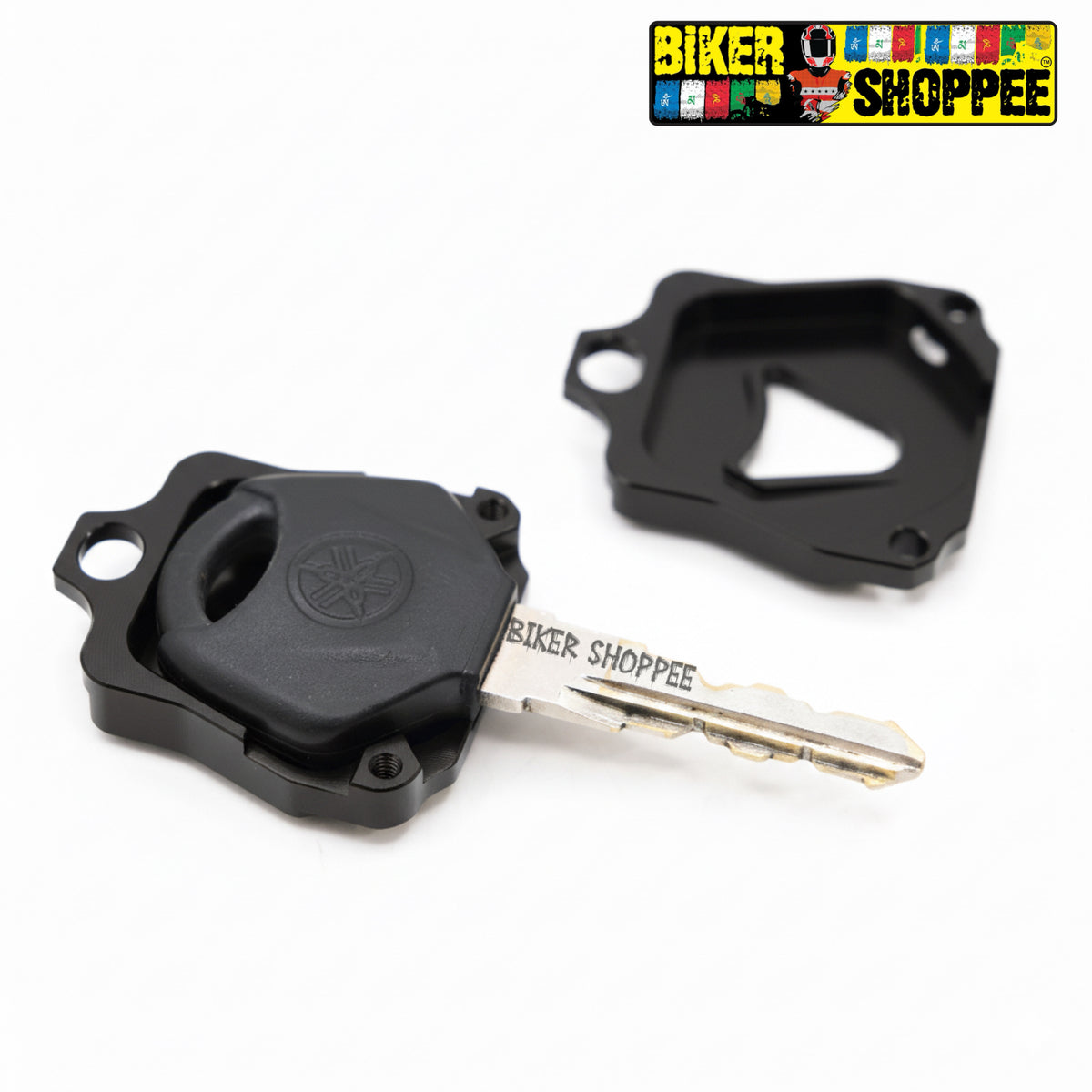 YAMAHA CNC KEY CASE COVER BLACK FOR R15 V3 R15 V4 MT15 FZ | BIKER SHOPPEE