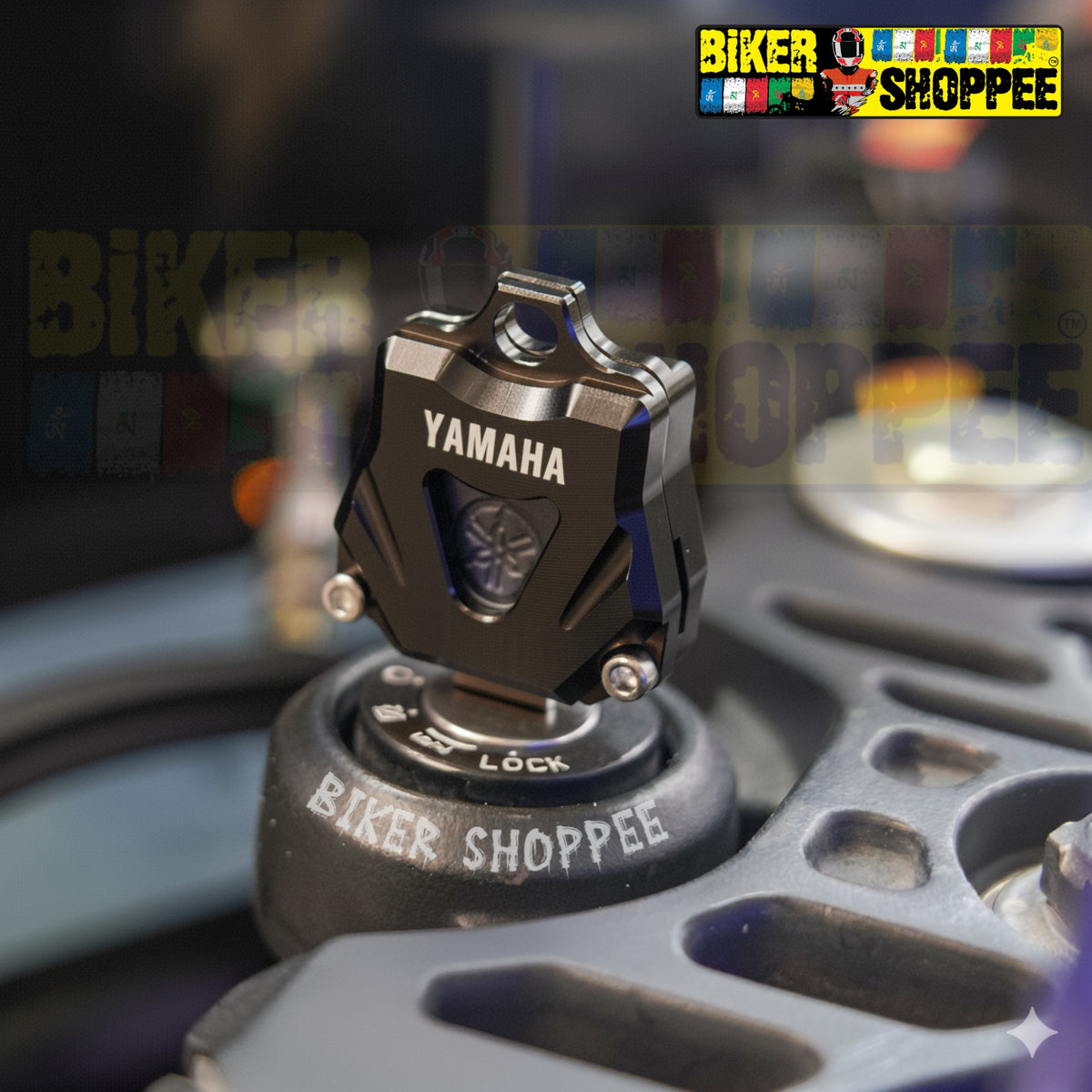 YAMAHA CNC KEY CASE COVER BLACK FOR R15 V3 R15 V4 MT15 FZ | BIKER SHOPPEE