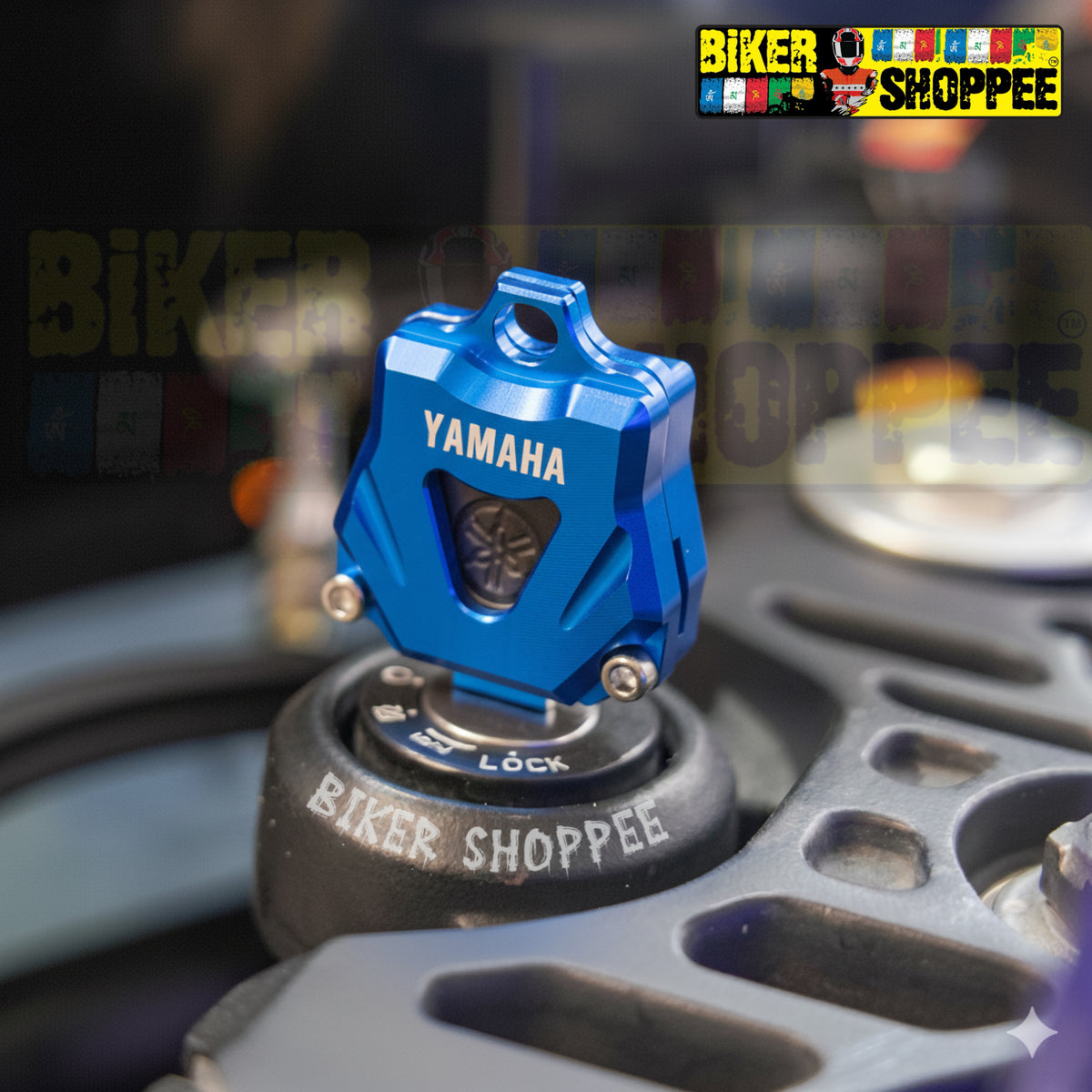 YAMAHA CNC KEY CASE COVER BLUE FOR R15 V3 R15 V4 MT15 FZ | BIKER SHOPPEE