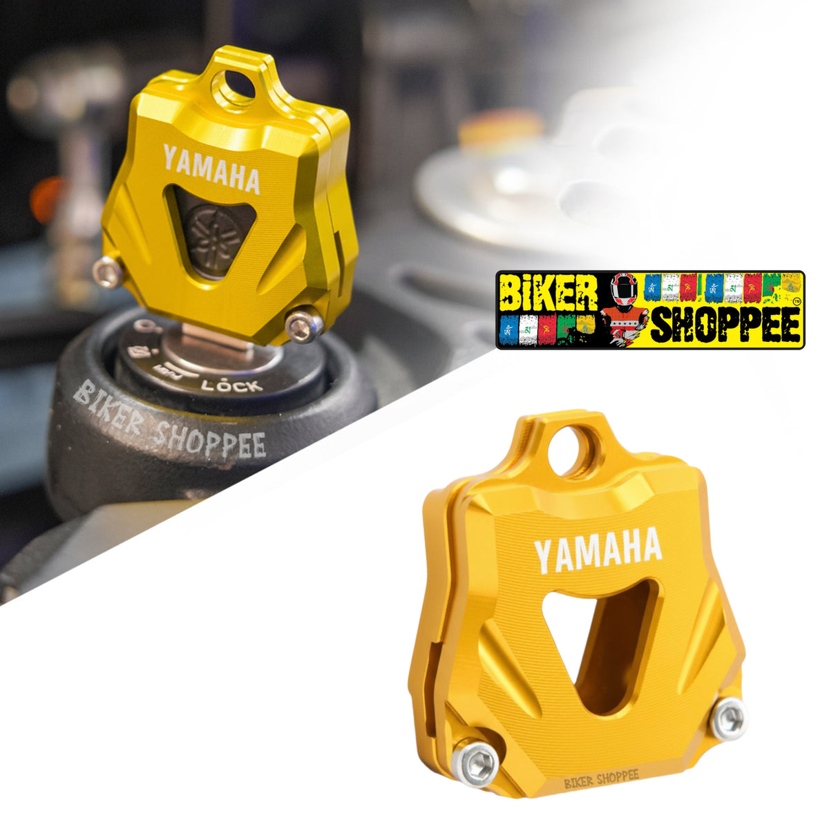 YAMAHA CNC KEY CASE COVER GOLD FOR R15 V3 R15 V4 MT15 FZ | BIKER SHOPPEE
