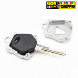 YAMAHA CNC KEY CASE COVER SILVER FOR R15 V3 R15 V4 MT15 FZ | BIKER SHOPPEE