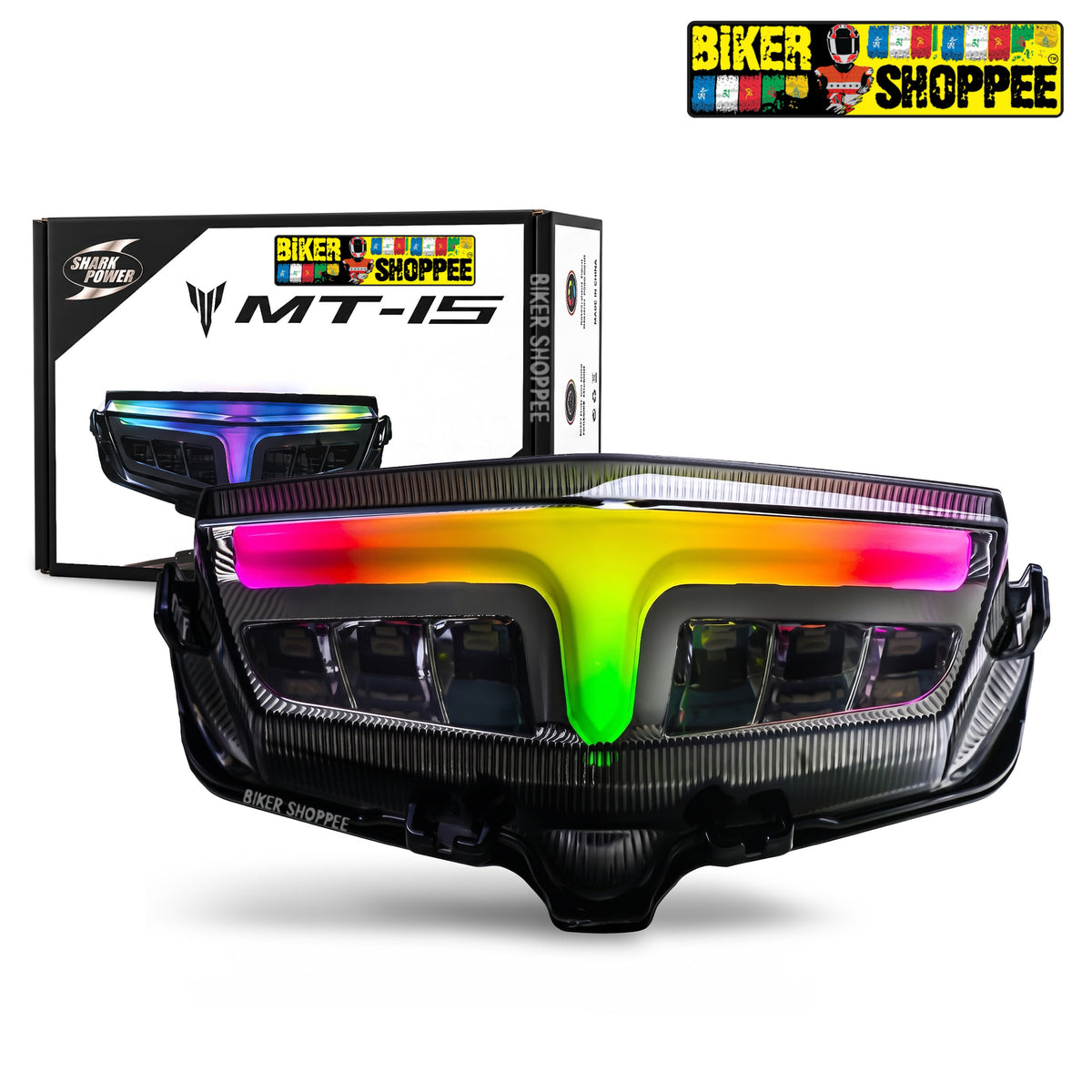 YAMAHA MT15 RGB INTEGRATED LED TAIL LIGHT WITH APP CONTROL | BIKER SHOPPEE