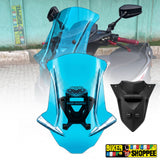 Yamaha Aerox 155 style touring visor windshield with honeycomb graphics and mounting bracket original Biker Shoppee