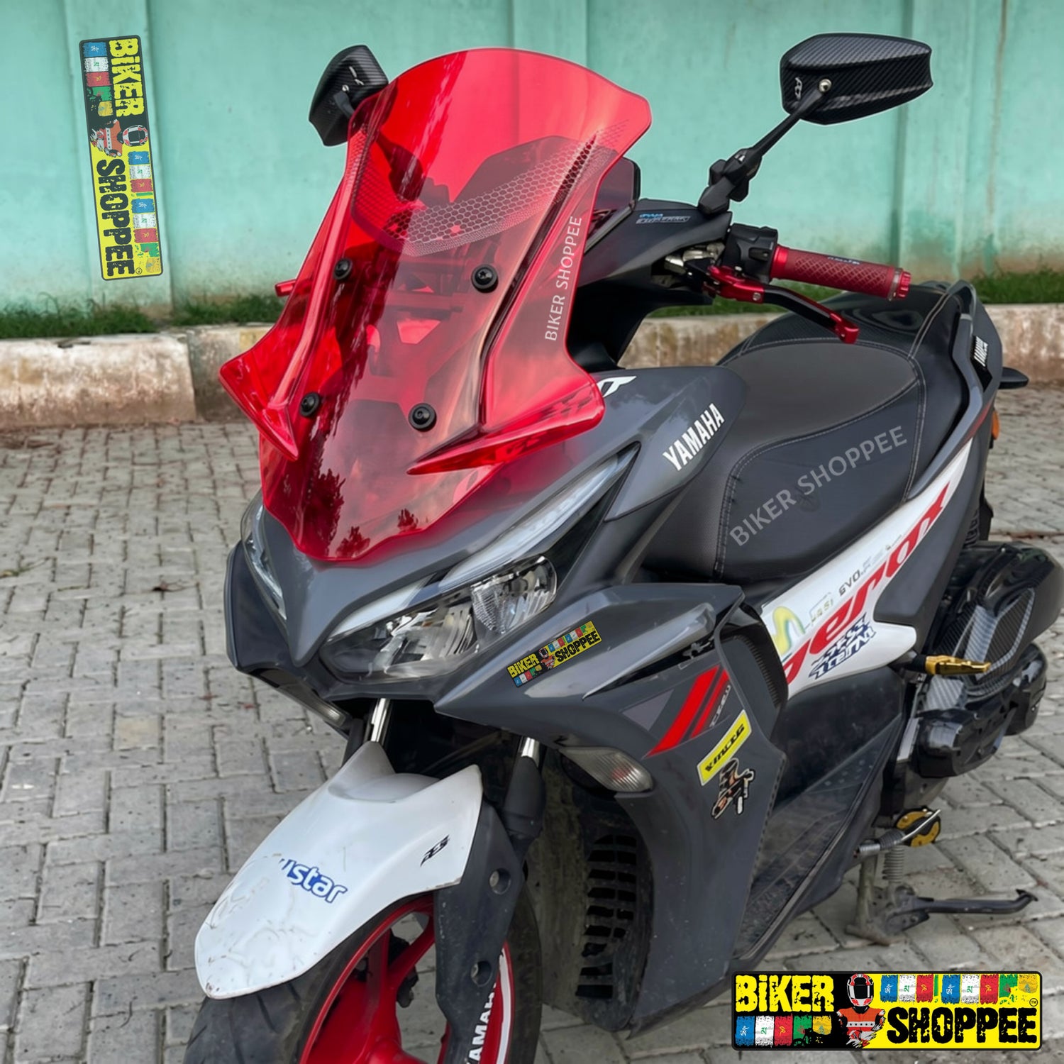 YAMAHA AEROX 155 TOURING VISOR RED | BIKER SHOPPEE