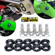 BLACK CNC aluminum colorful bolt and washer kit for motorcycle fairings and number plates original Biker Shoppee