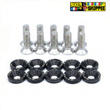BLACK CNC aluminum colorful bolt and washer kit for motorcycle fairings and number plates original Biker Shoppee