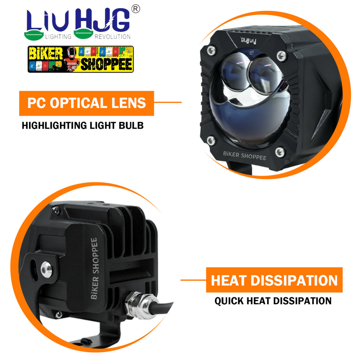 LIU HJG GORILLA PRO DUAL LASER P108 120W FOG LIGHT | BIKER SHOPPEE