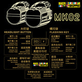MOTO GENIUS MK02 80W LED SPOTLIGHT FOG LIGHT PAIR WITH WIRING HARNESS & LED SWITCH | BIKER SHOPPEE