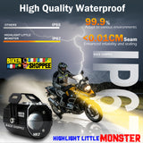 MOTO GENIUS MK02 80W LED SPOTLIGHT FOG LIGHT PAIR WITH WIRING HARNESS & LED SWITCH | BIKER SHOPPEE