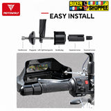 MOTOWOLF UNIVERSAL MOTORCYCLE HAND GUARD WITH WHITE & YELLOW DRL LIGHT | BIKER SHOPPEE