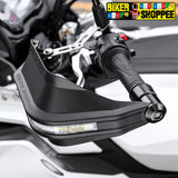MOTOWOLF UNIVERSAL MOTORCYCLE HAND GUARD WITH WHITE & YELLOW DRL LIGHT | BIKER SHOPPEE
