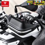 MOTOWOLF UNIVERSAL MOTORCYCLE HAND GUARD WITH WHITE & YELLOW DRL LIGHT | BIKER SHOPPEE