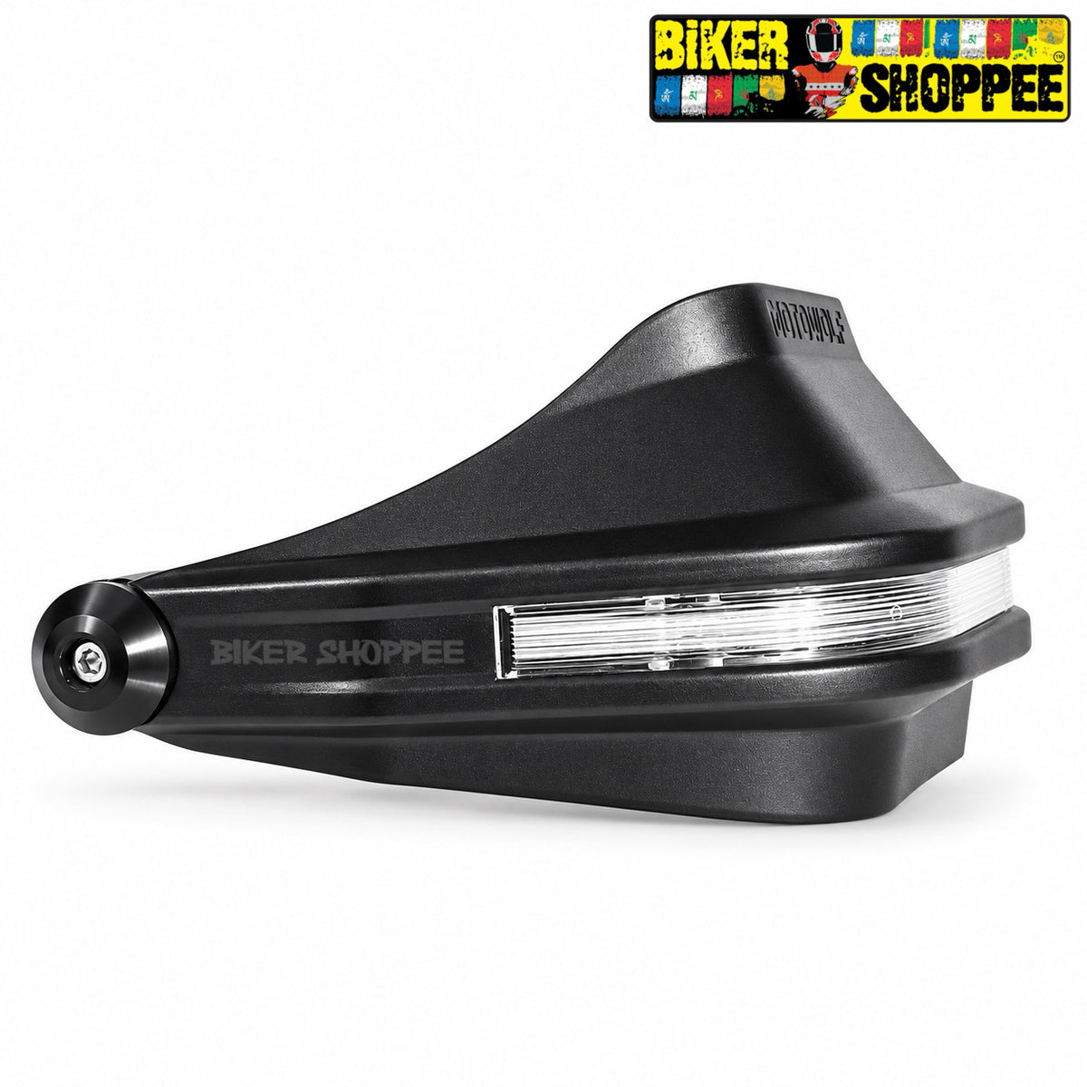 MOTOWOLF UNIVERSAL MOTORCYCLE HAND GUARD WITH WHITE & YELLOW DRL LIGHT | BIKER SHOPPEE