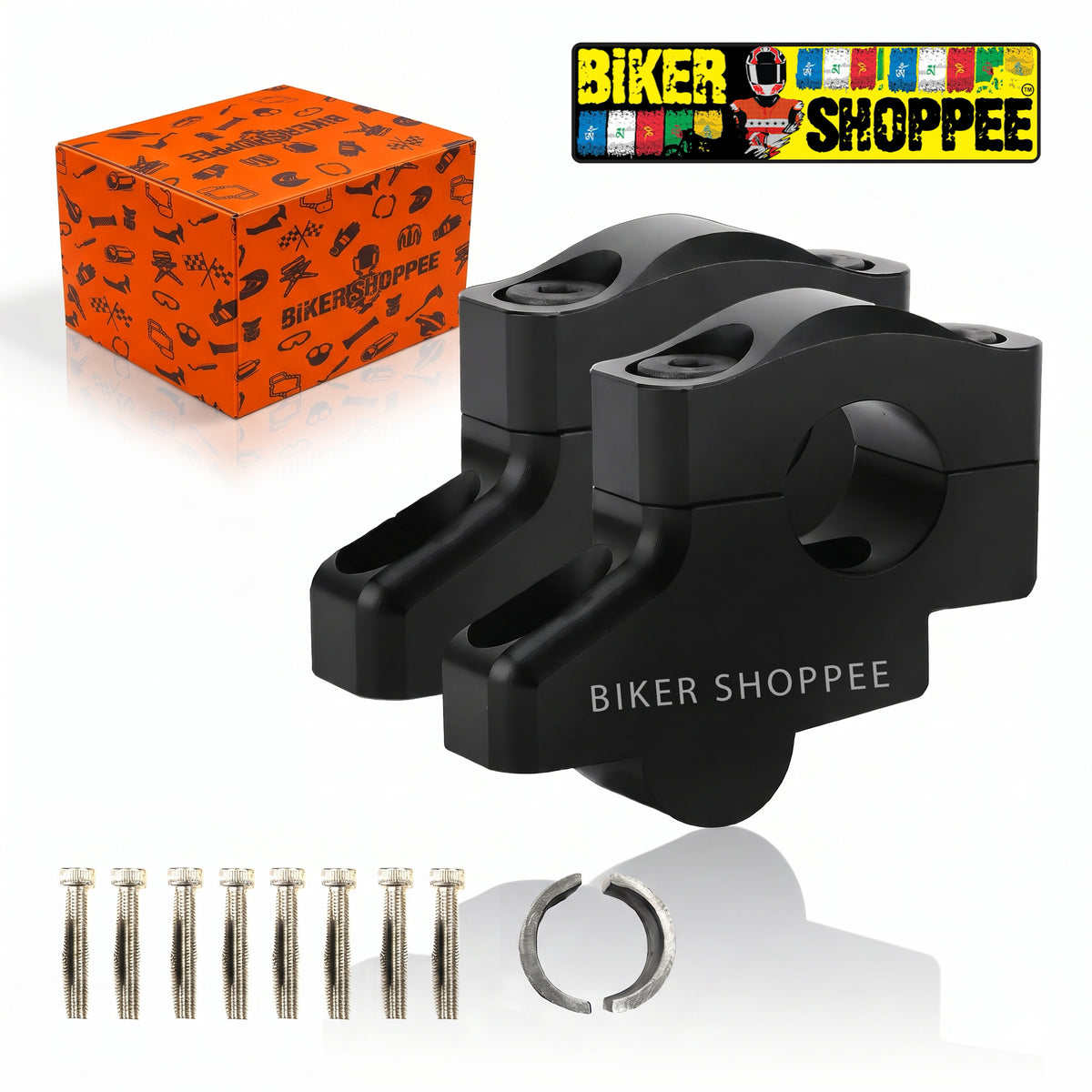 UNIVERSAL PULL BACK HANDLEBAR RISER 22MM/28MM | BIKER SHOPPEE