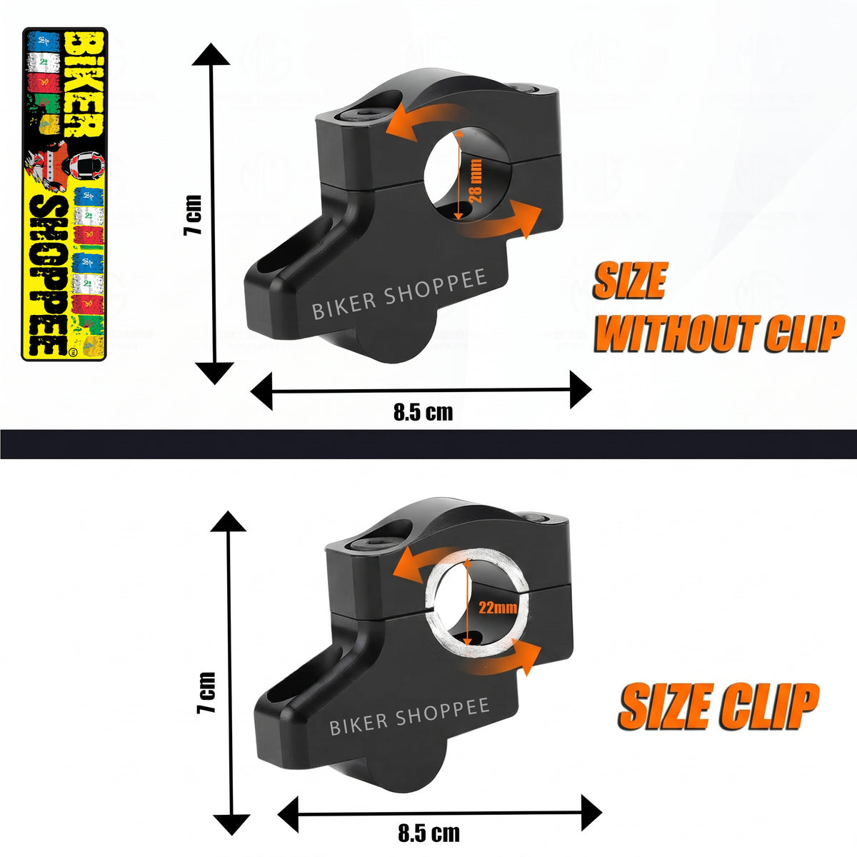 UNIVERSAL PULL BACK HANDLEBAR RISER 22MM/28MM | BIKER SHOPPEE