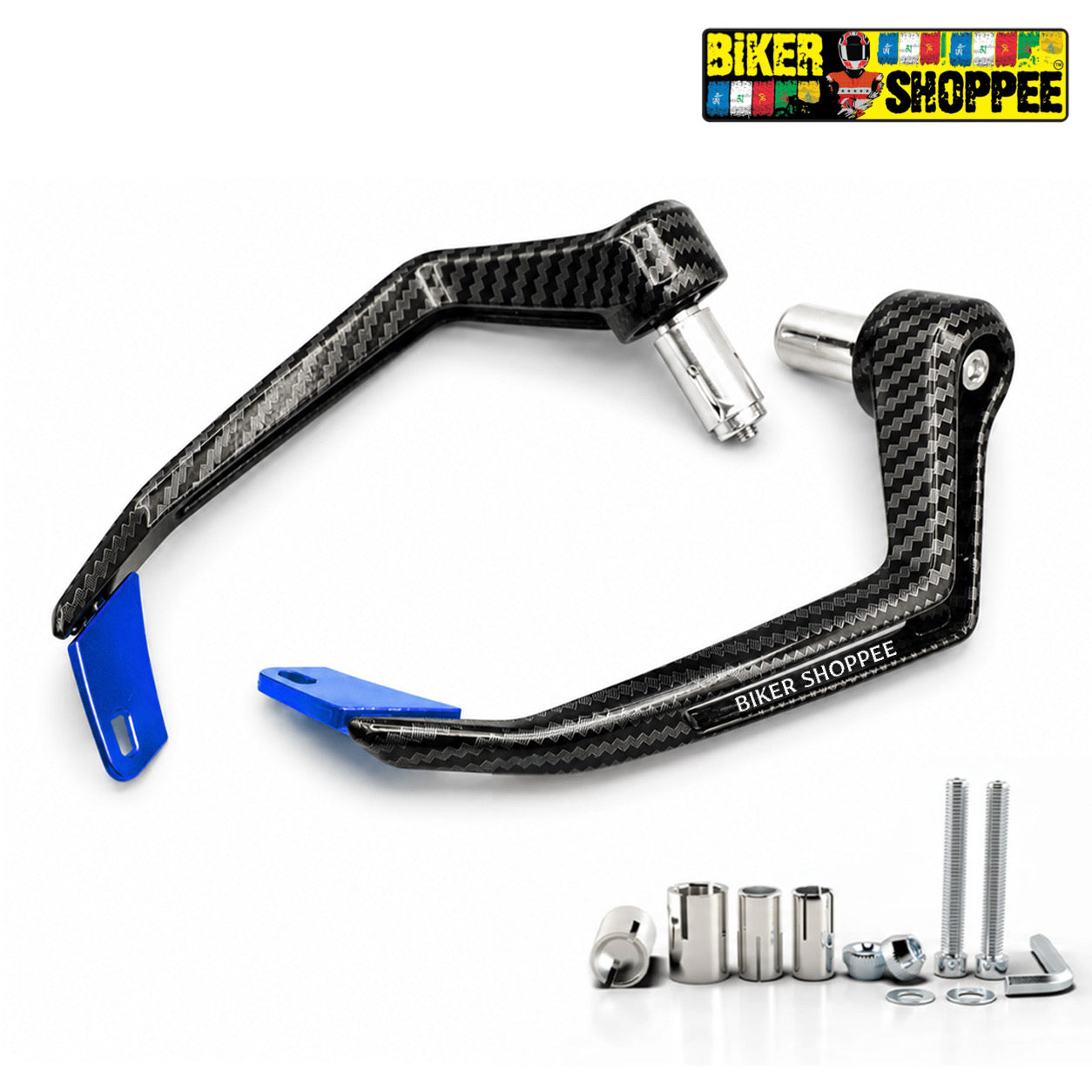 UNIVERSAL ELITE RACING CARBON LEVER GUARD BLUE | BIKER SHOPPEE
