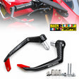 Universal elite racing carbon fiber motorcycle brake and clutch lever guards with CNC metal tips for sports and cruiser bikes original Biker Shoppee
