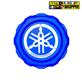 YAMAHA CNC REAR BRAKE FLUID RESERVOIR CAP BLUE | BIKER SHOPPEE