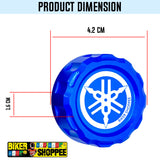 YAMAHA CNC REAR BRAKE FLUID RESERVOIR CAP BLUE | BIKER SHOPPEE