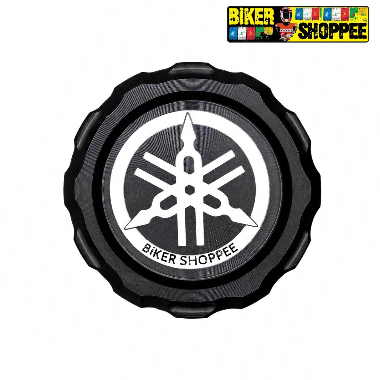 YAMAHA CNC REAR BRAKE FLUID RESERVOIR CAP BLACK | BIKER SHOPPEE