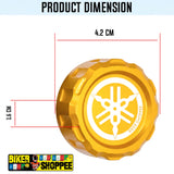 Premium gold CNC aluminum rear brake fluid oil reservoir cap Yamaha accessories spare parts for R15V3 R15V4 R15M MT15 XSR155 FZ original Biker Shoppee