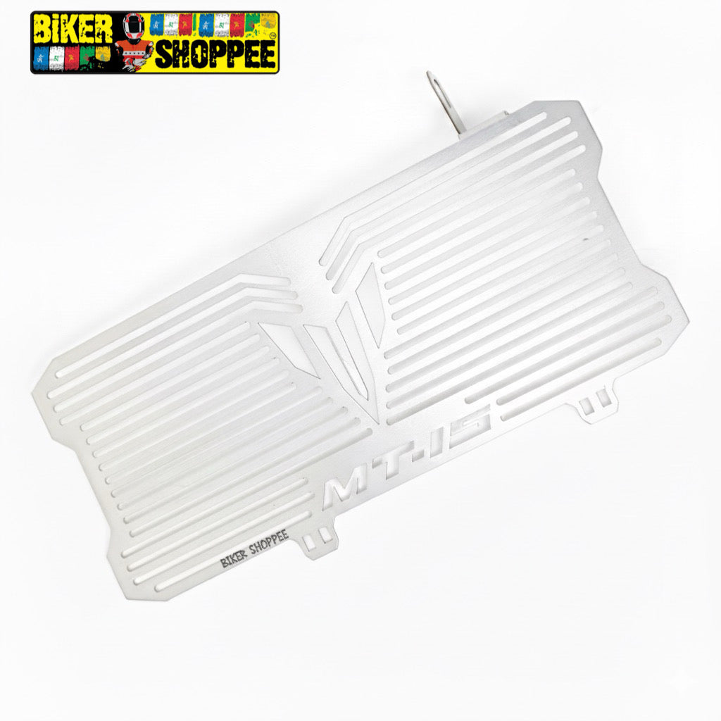 PREMIUM YAMAHA MT15 RADIATOR GUARD SILVER | BIKER SHOPPEE